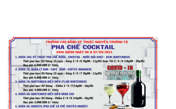 Khai giảng các khóa học pha chế Bartender, Barista, Flair Bartending, Quản lý Bar ngày 06 – 07 / 09 / 2021
