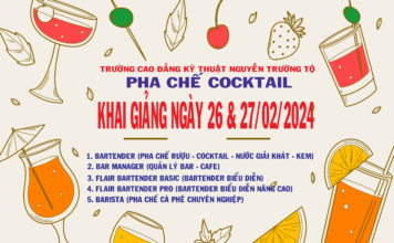 Khai giảng các khóa học pha chế ngày 26 & 27 / 02 / 2024 – Saigon Bartender