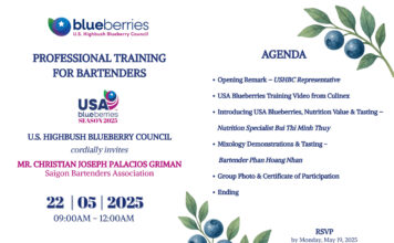 Hội Bartender Sài Gòn đồng hành cùng với Hiệp hội Việt Quất Hoa Kỳ (USHBC)