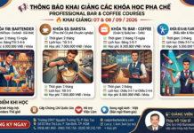 KHAI GIẢNG KHÓA HỌC NGÀY 07 & 08 / 09/ 2026 – saigonbartenders.com (SBA)